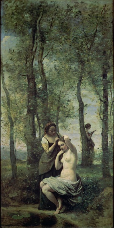 Young Woman at Her Toilet by Jean Baptiste Camille Corot